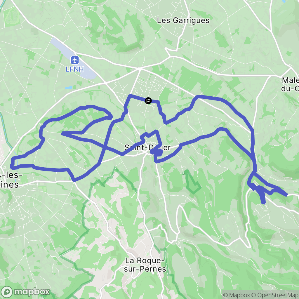 Saint-Didier : carte du parcours de randonnée - France