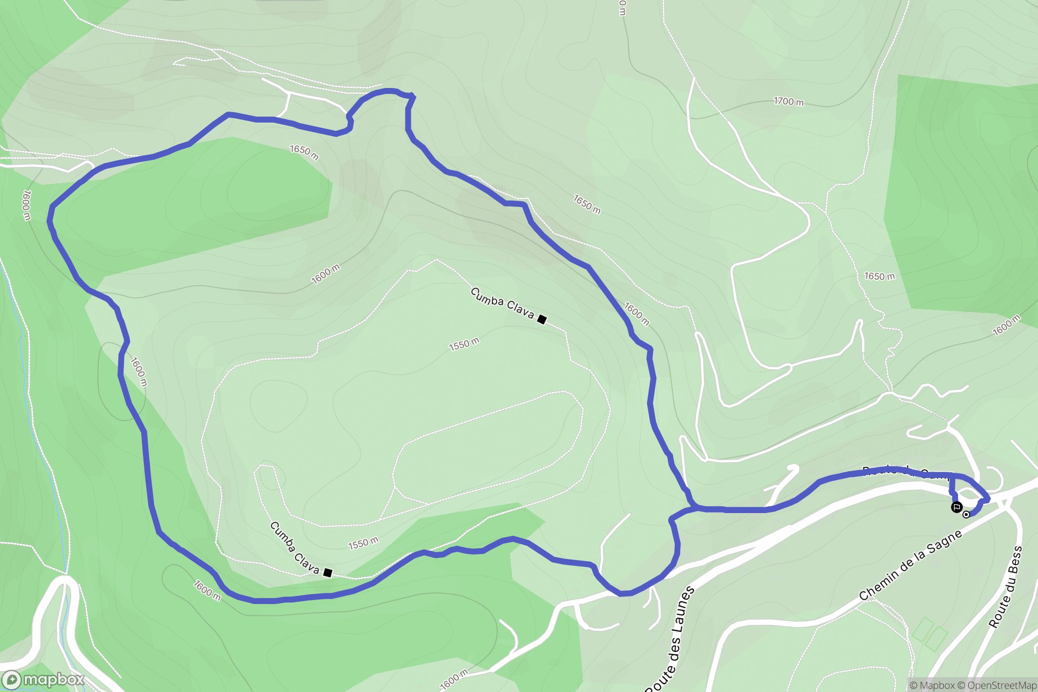Beuil : carte du parcours de randonnée - France