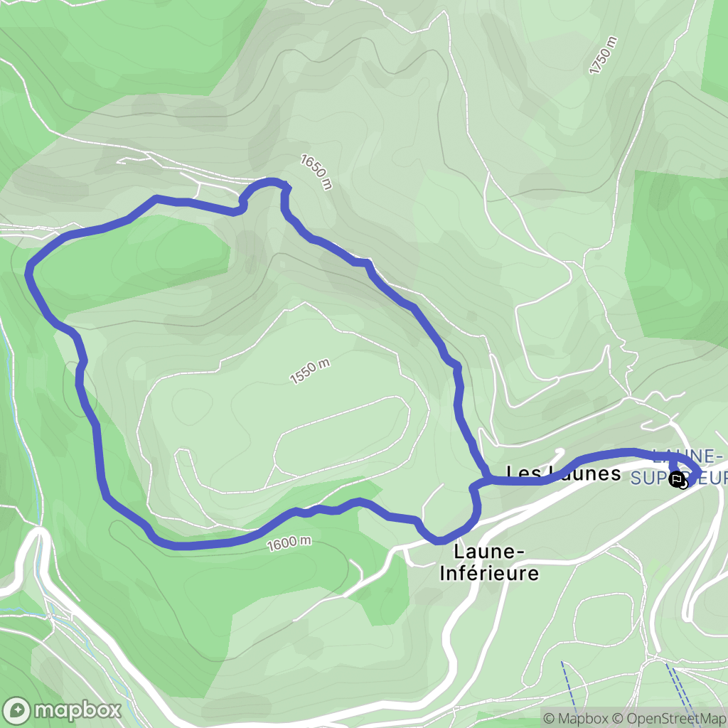 Beuil : carte du parcours de randonnée - France