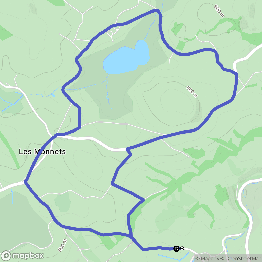 Lac-des-Rouges-Truites : carte du parcours de randonnée - France
