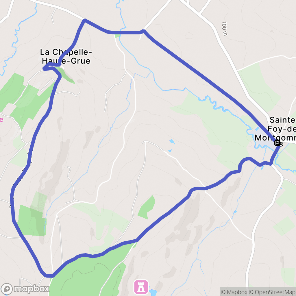 Val-de-Vie : carte du parcours de randonnée - France