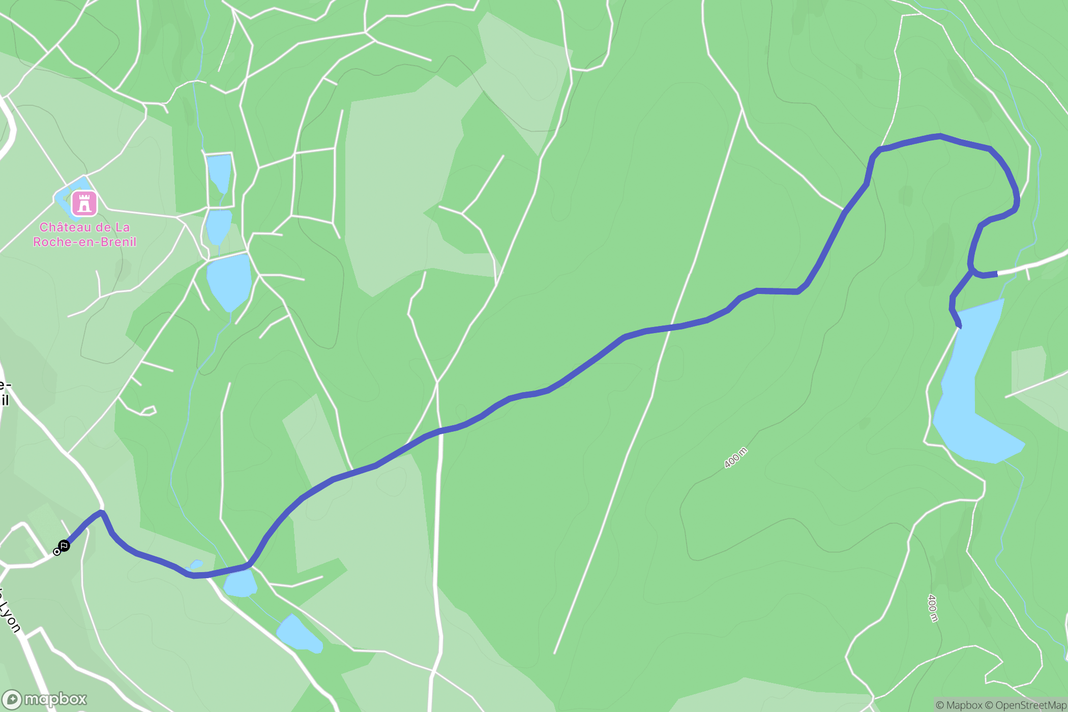 La Roche-en-Brenil : carte du parcours de randonnée - France