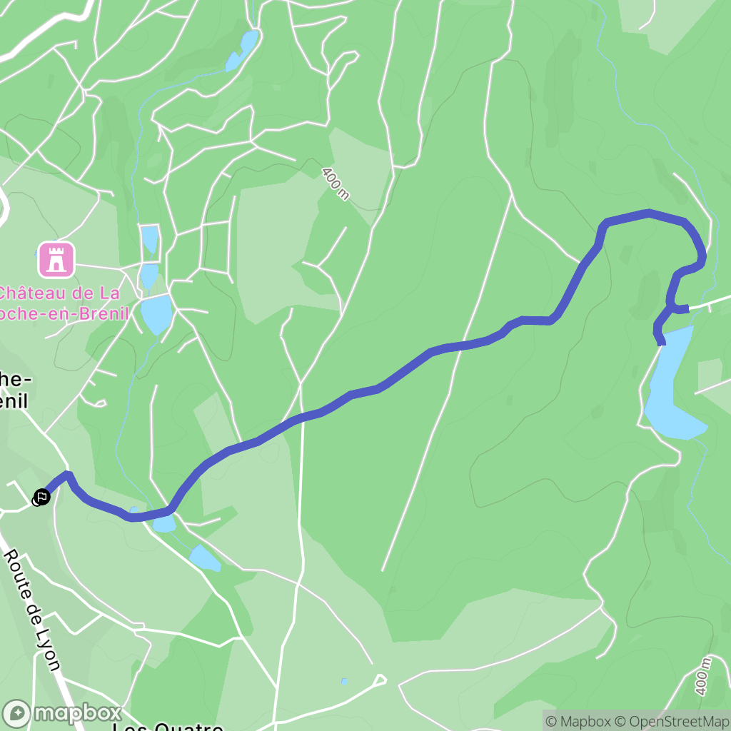 La Roche-en-Brenil : carte du parcours de randonnée - France