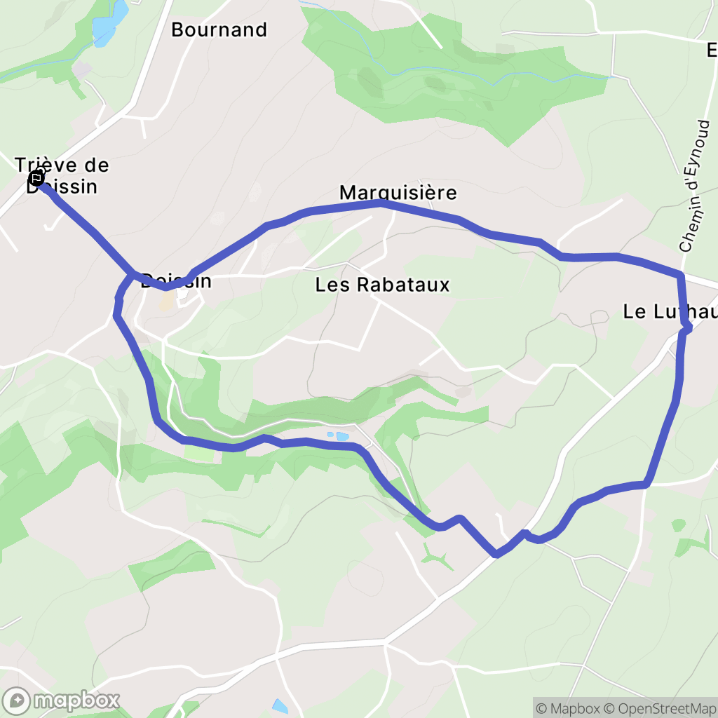 Doissin : carte du parcours de randonnée - France