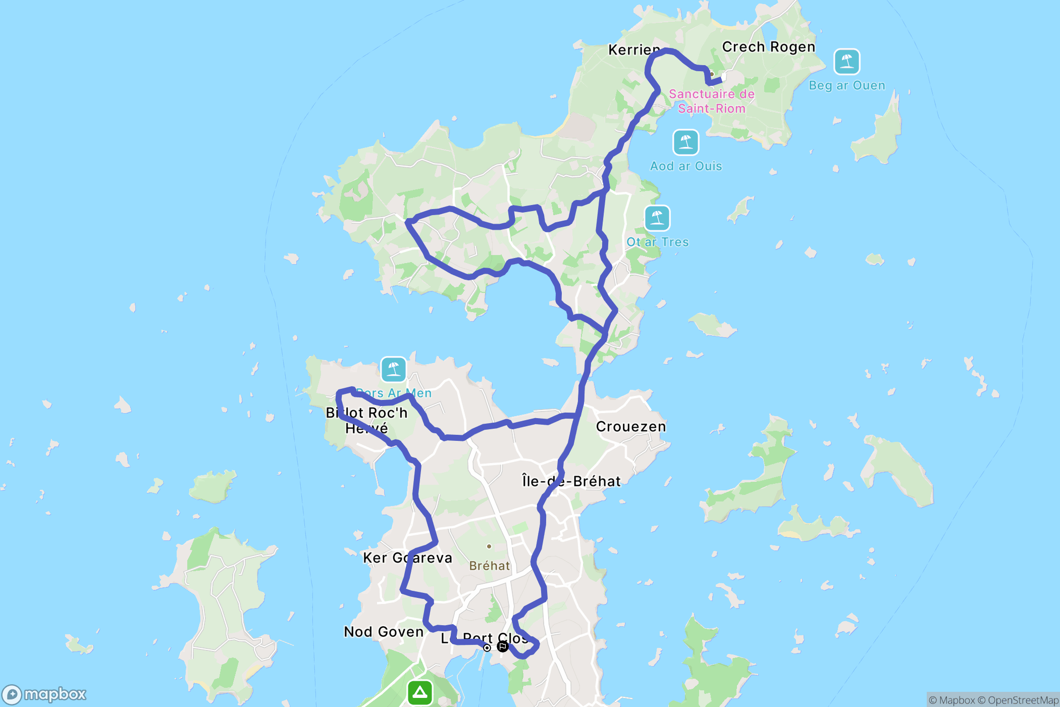 Île-de-Bréhat: routekaart voor buitenactiviteiten - France