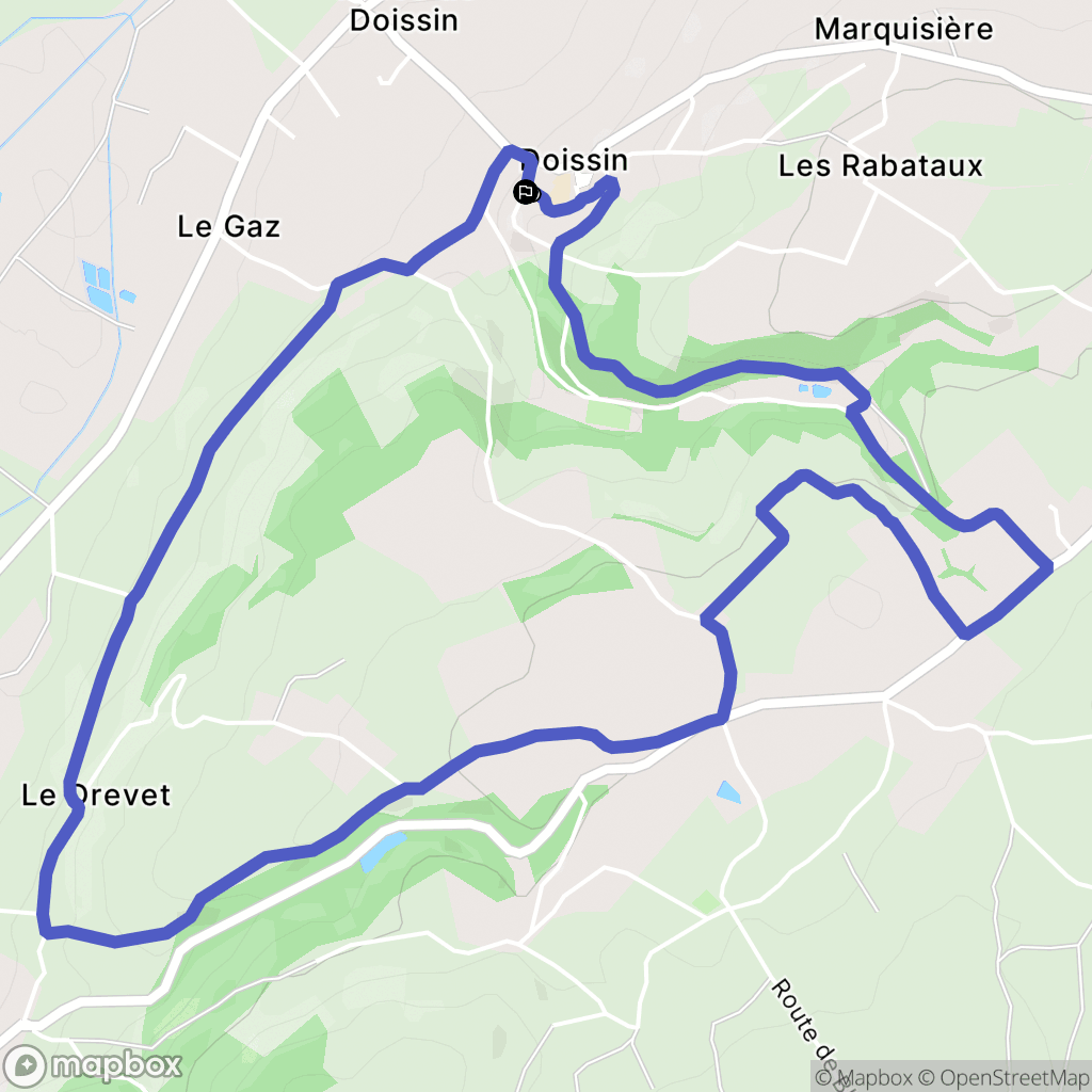 Doissin : carte du parcours de randonnée - France