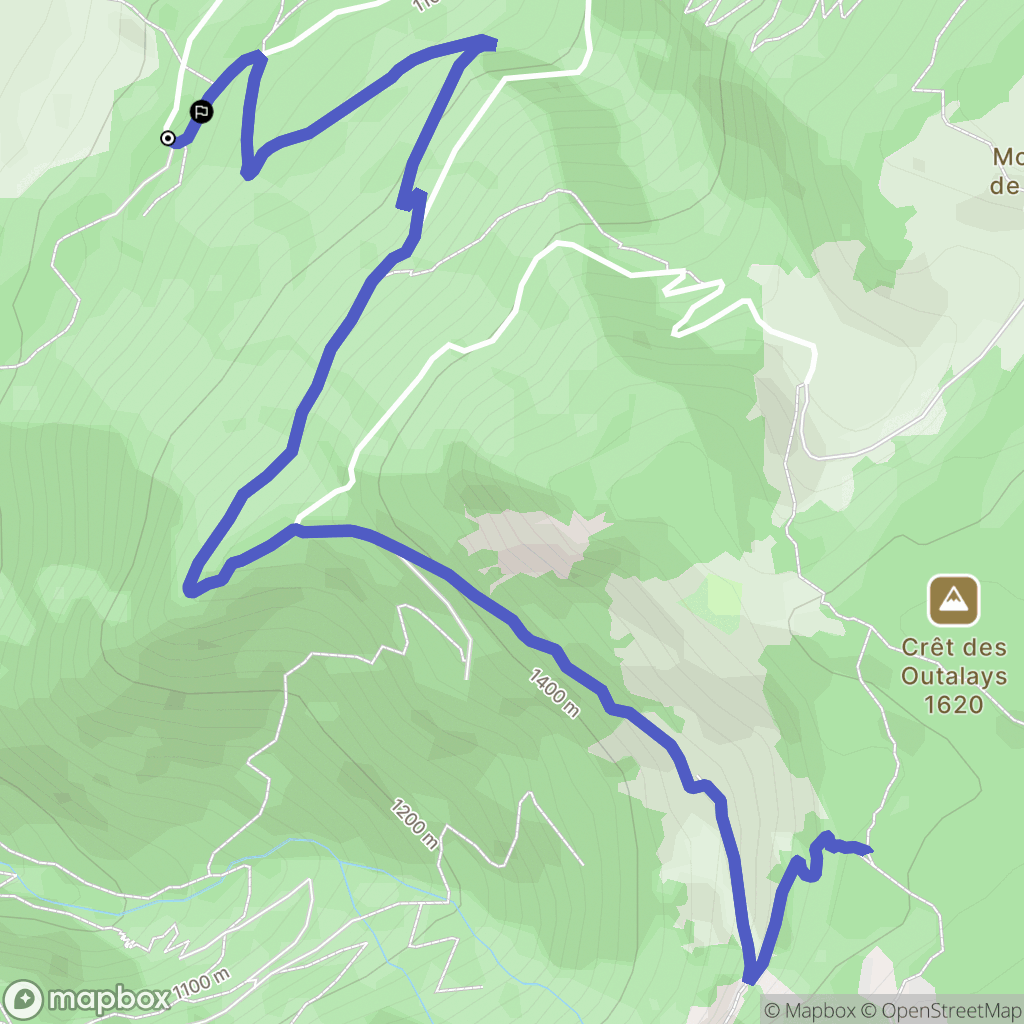 Fillière : carte du parcours de randonnée - France
