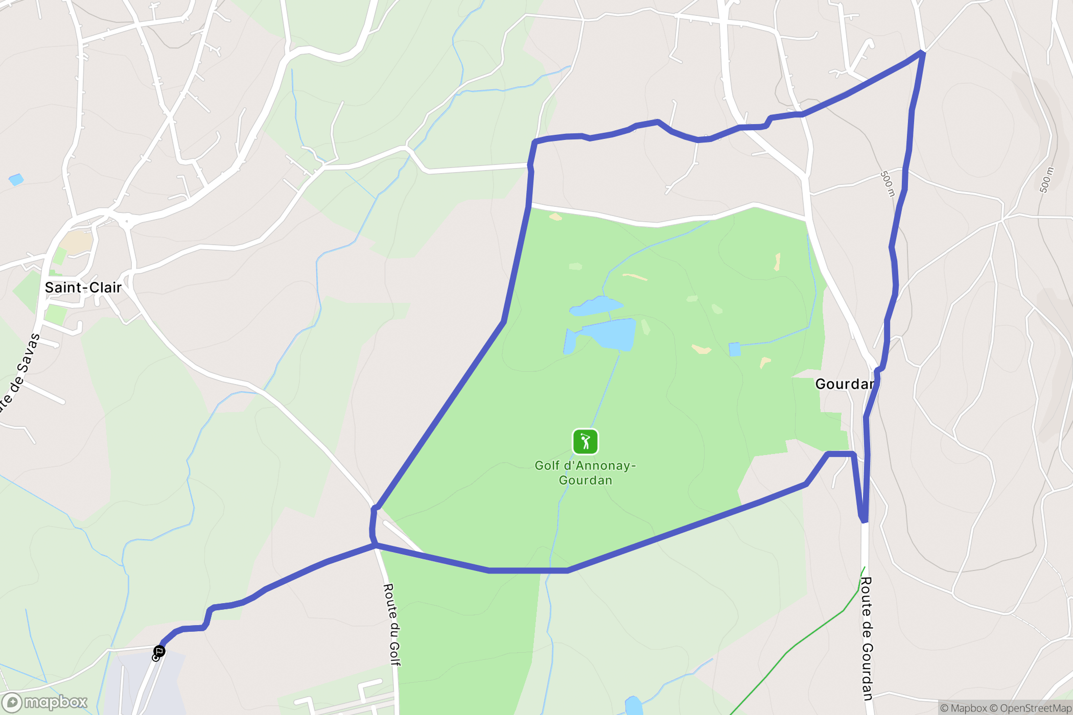 Saint-Clair : carte du parcours de randonnée - France