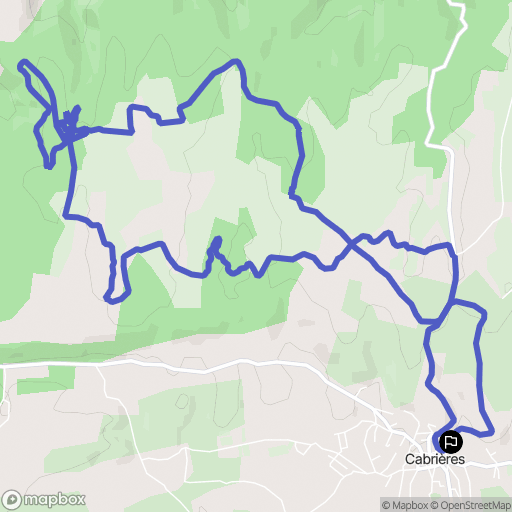 Cabrières : carte du parcours de randonnée - France