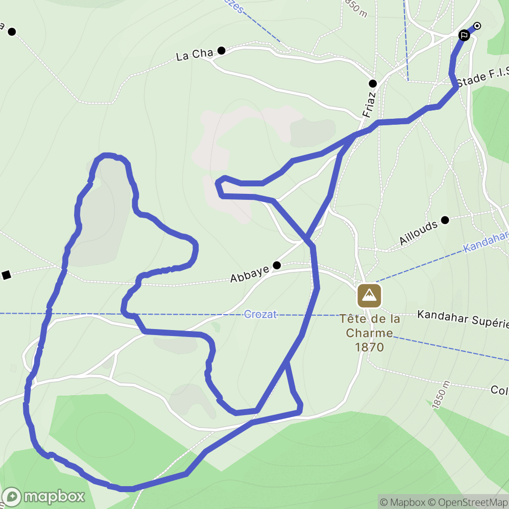 Saint-Gervais-les-Bains : carte du parcours de randonnée - France