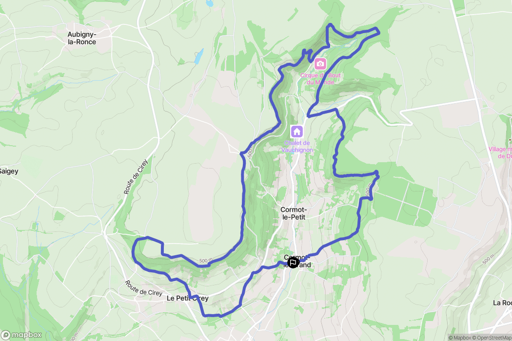 Cormot-Vauchignon : carte du parcours de randonnée - France