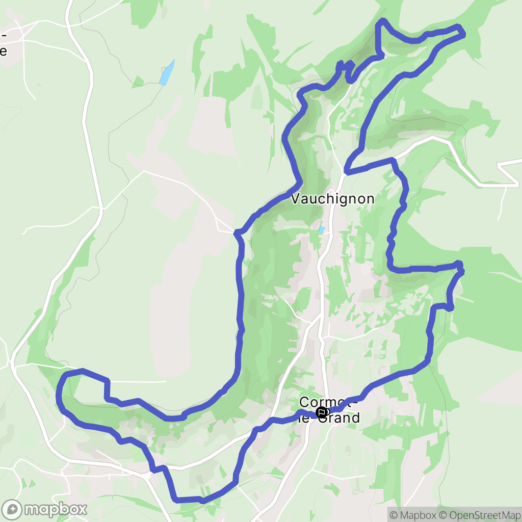 Cormot-Vauchignon : carte du parcours de randonnée - France
