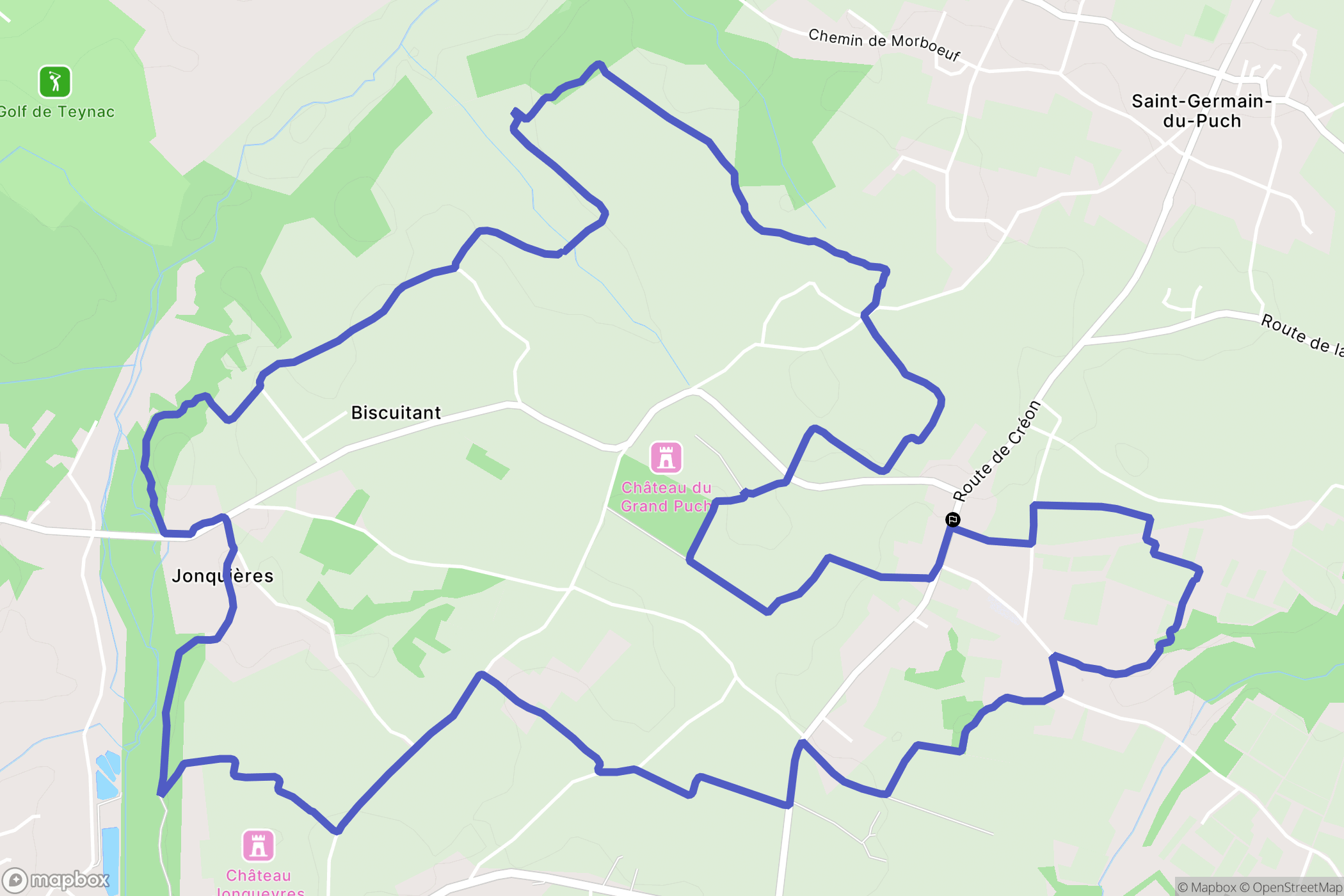 Saint-Germain-du-Puch : carte du parcours de randonnée - France