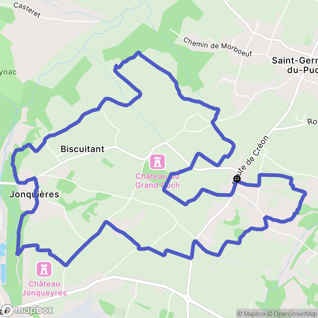 Saint-Germain-du-Puch : carte du parcours de randonnée - France