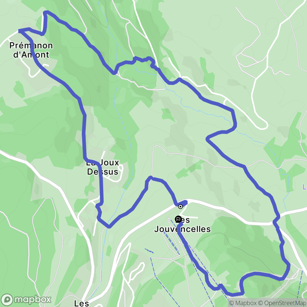 Prémanon : carte du parcours de randonnée - France