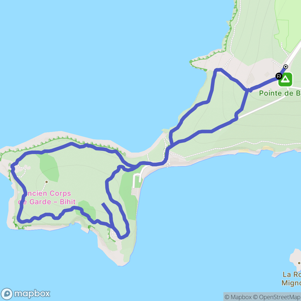 Trebeurden : carte du parcours de randonnée - France