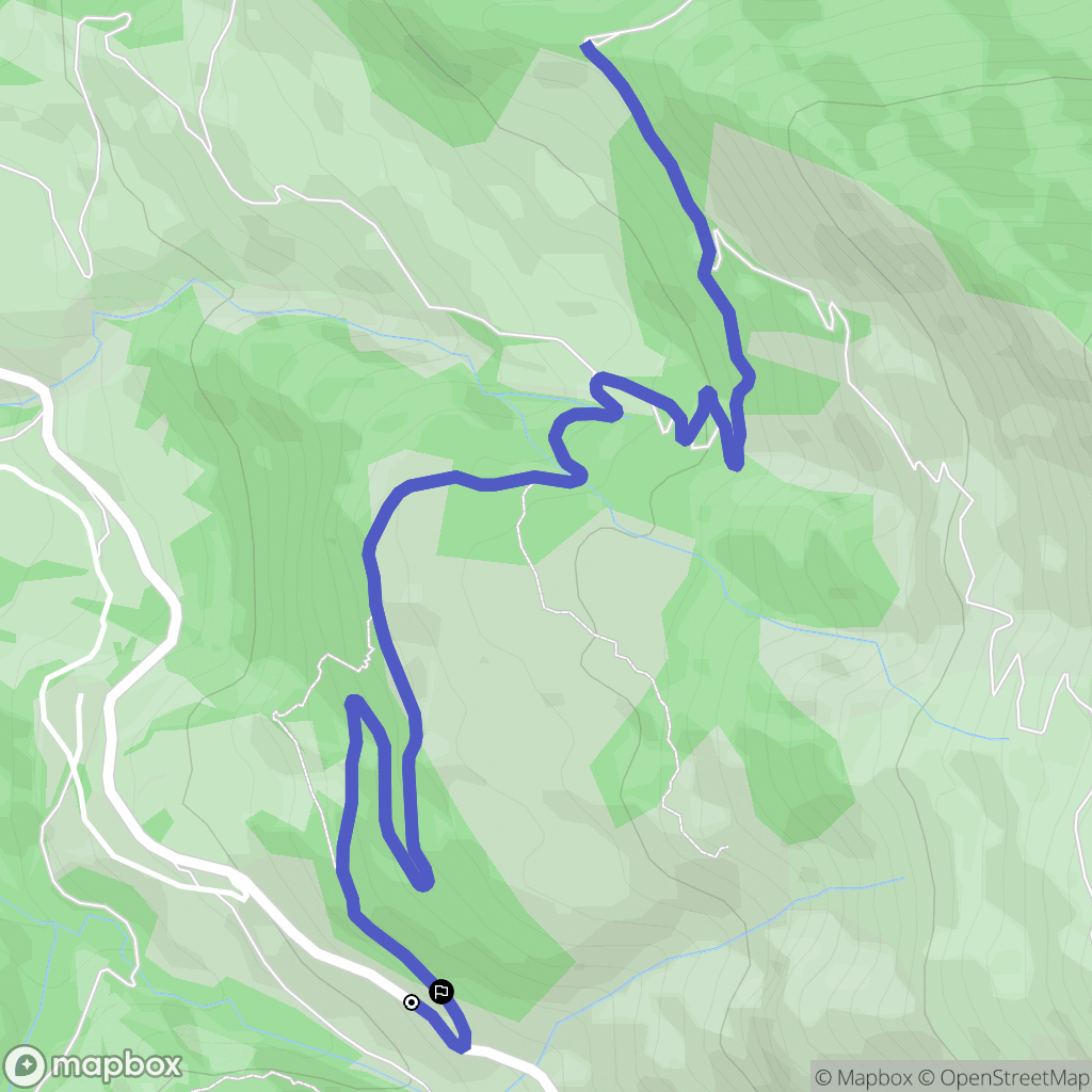 Jausiers : carte du parcours de randonnée - France