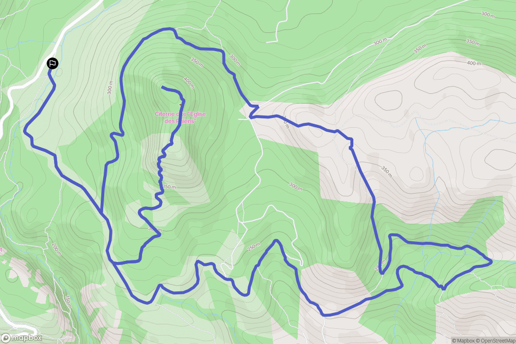 Bagnols-en-Forêt : carte du parcours de randonnée - France