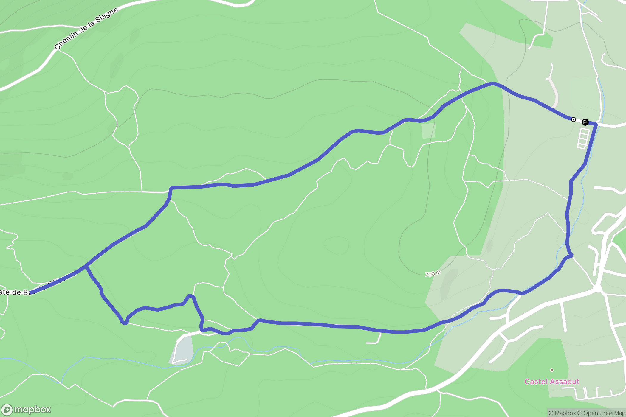 Saint-Vallier-de-Thiey : carte du parcours de randonnée - France