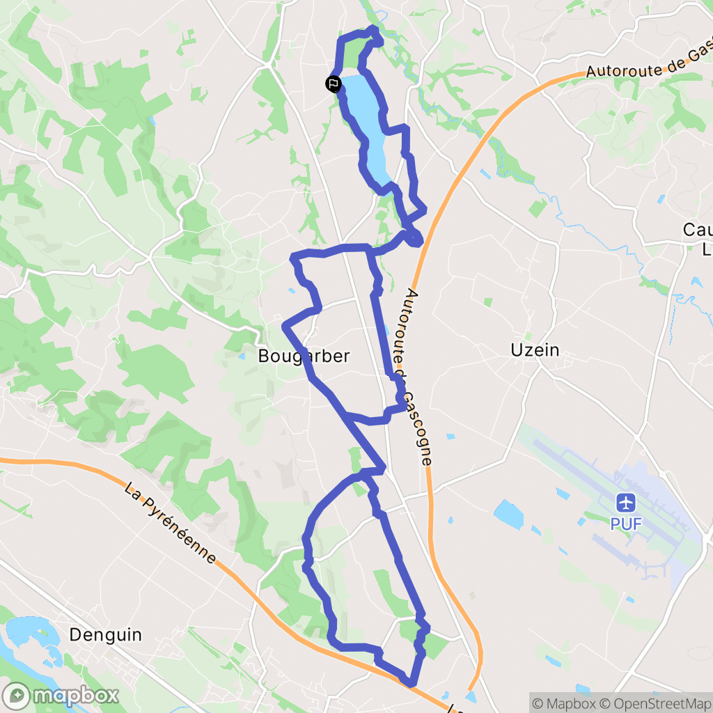 Mazerolles : carte du parcours de randonnée - France