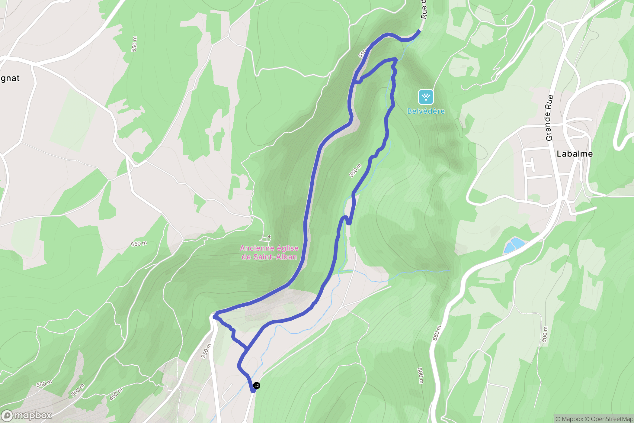 Cerdon : carte du parcours de randonnée - France