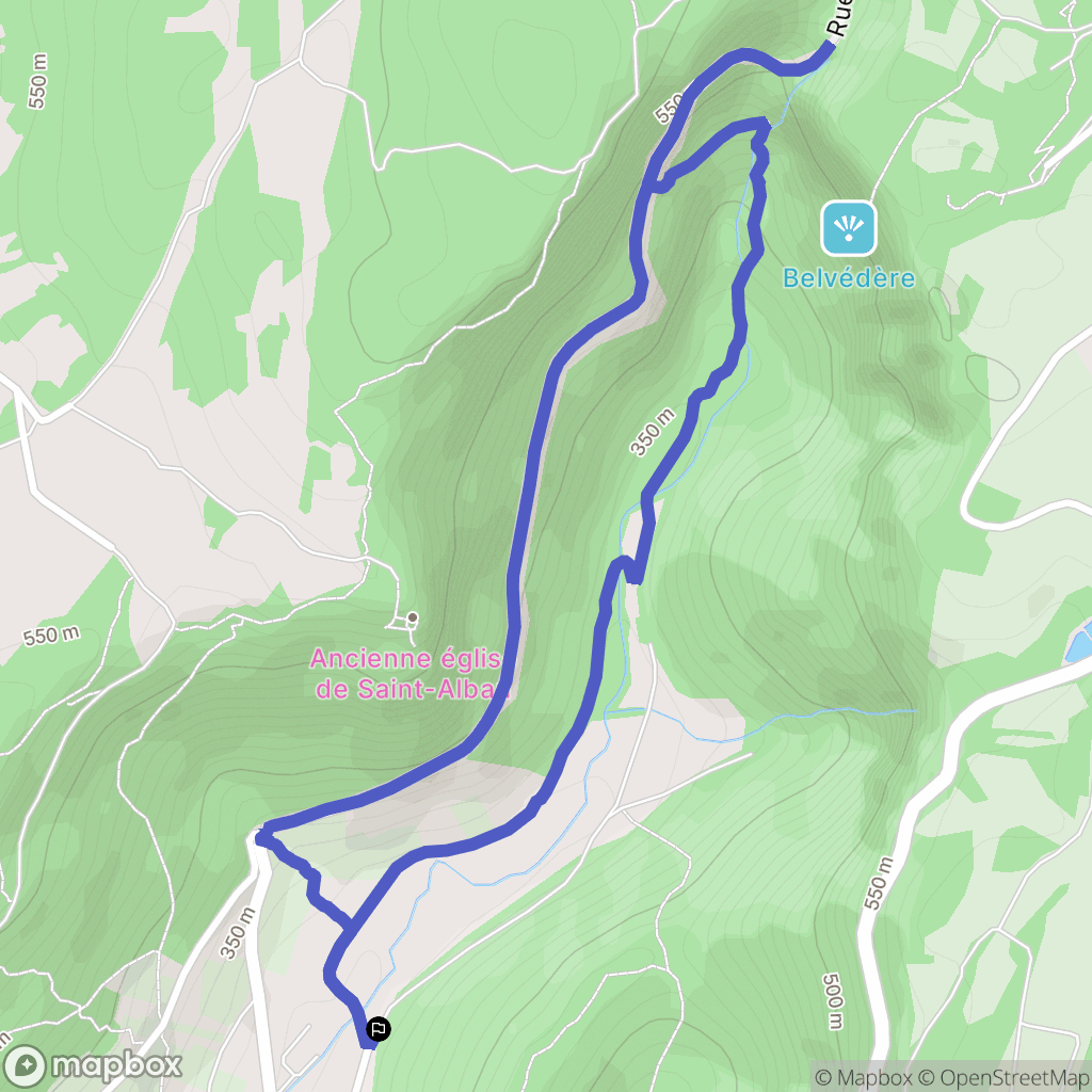 Cerdon : carte du parcours de randonnée - France