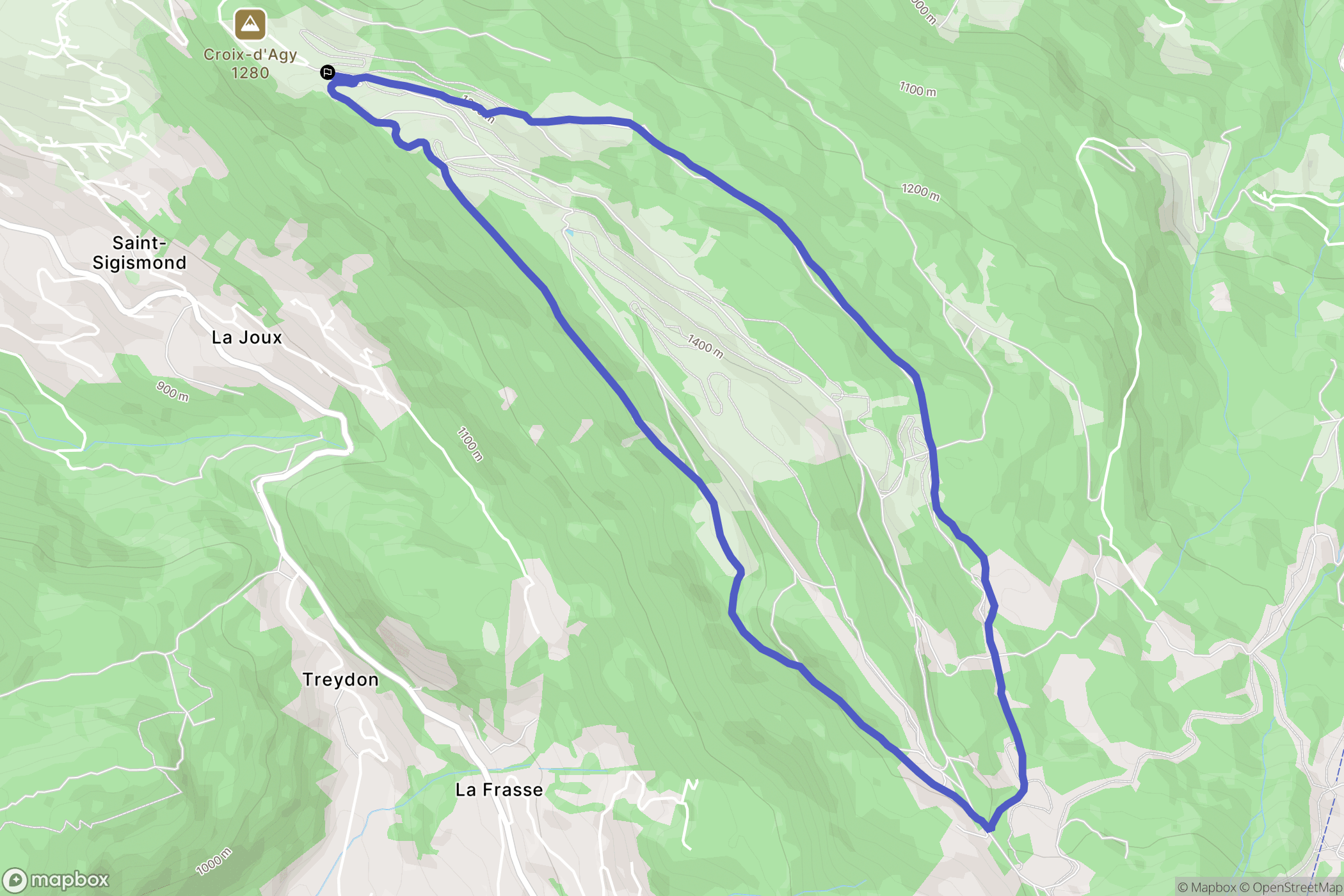Saint-Sigismond : carte du parcours de randonnée - France
