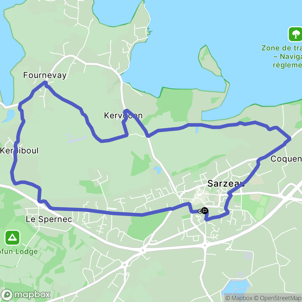 Sarzeau : carte du parcours de randonnée - France