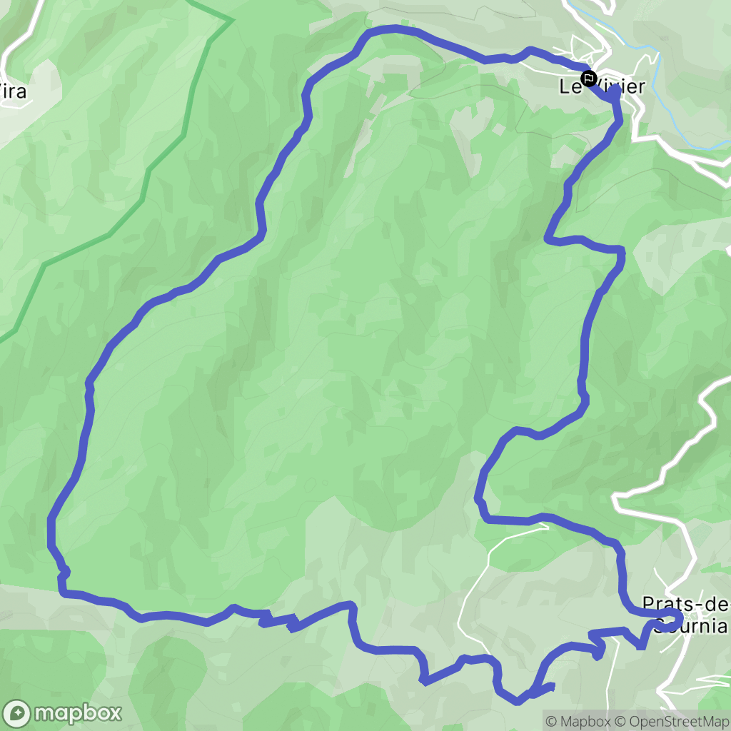 Le Vivier : carte du parcours de randonnée - France