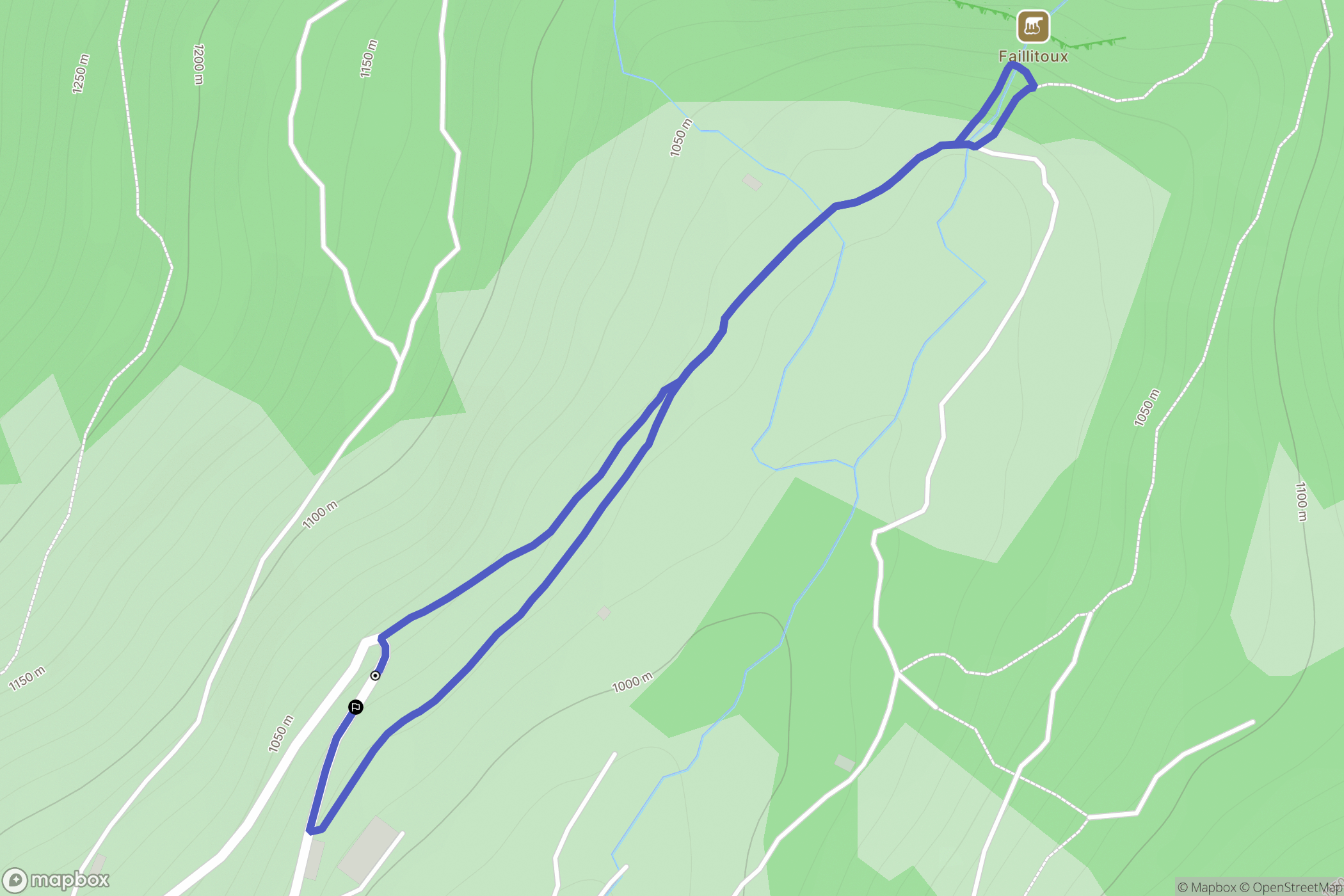 Thiézac : carte du parcours de randonnée - France