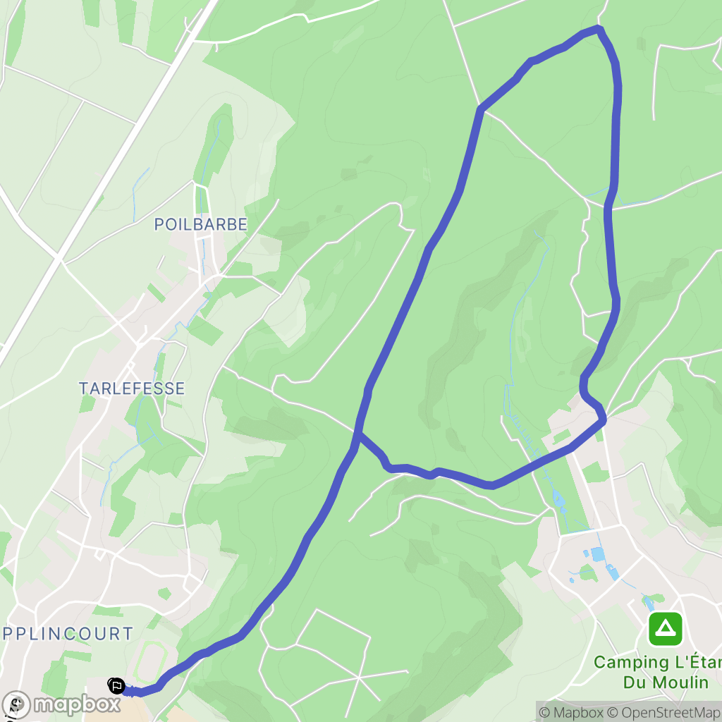 Noyon : carte du parcours de randonnée - France
