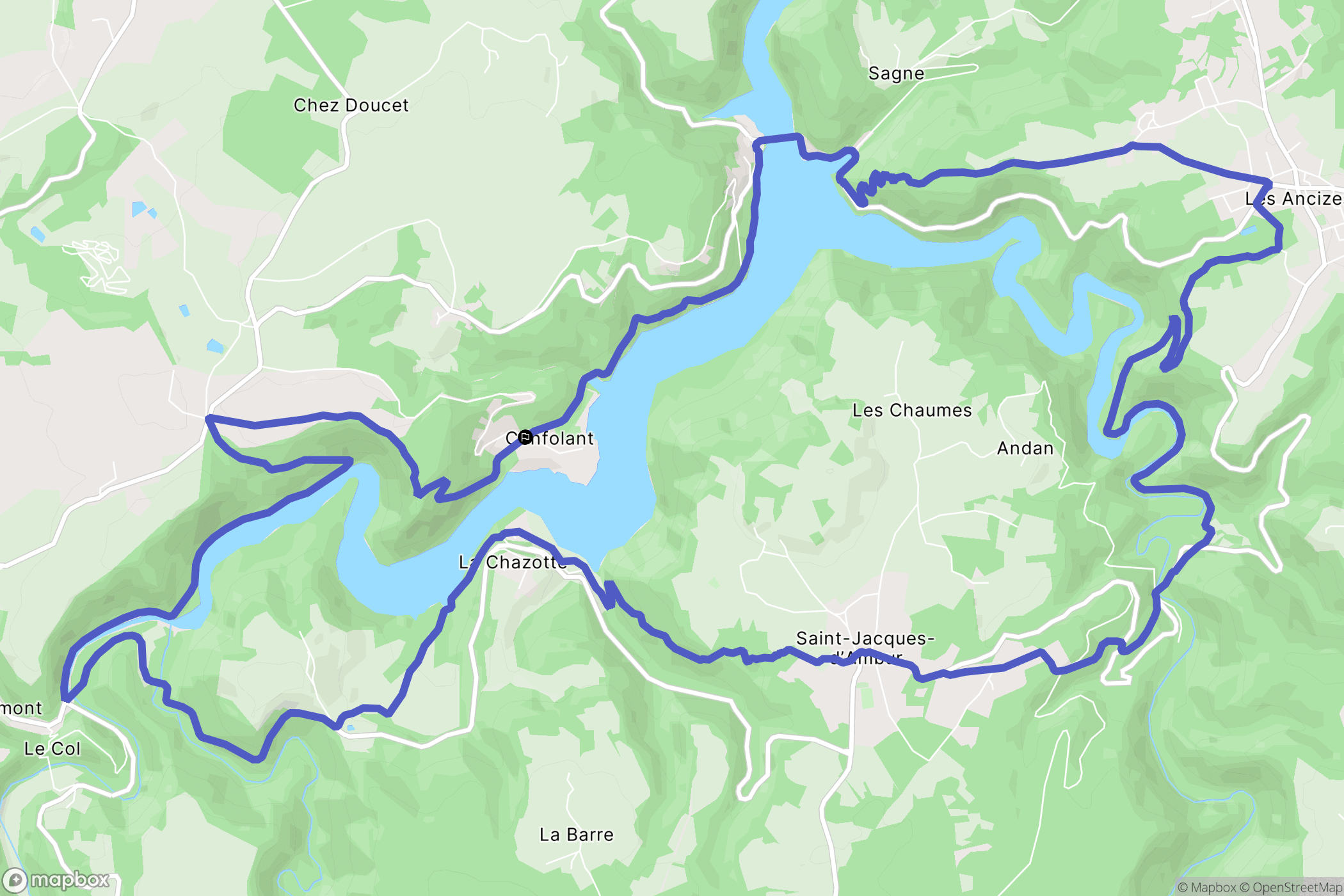 Miremont : carte du parcours de randonnée - France