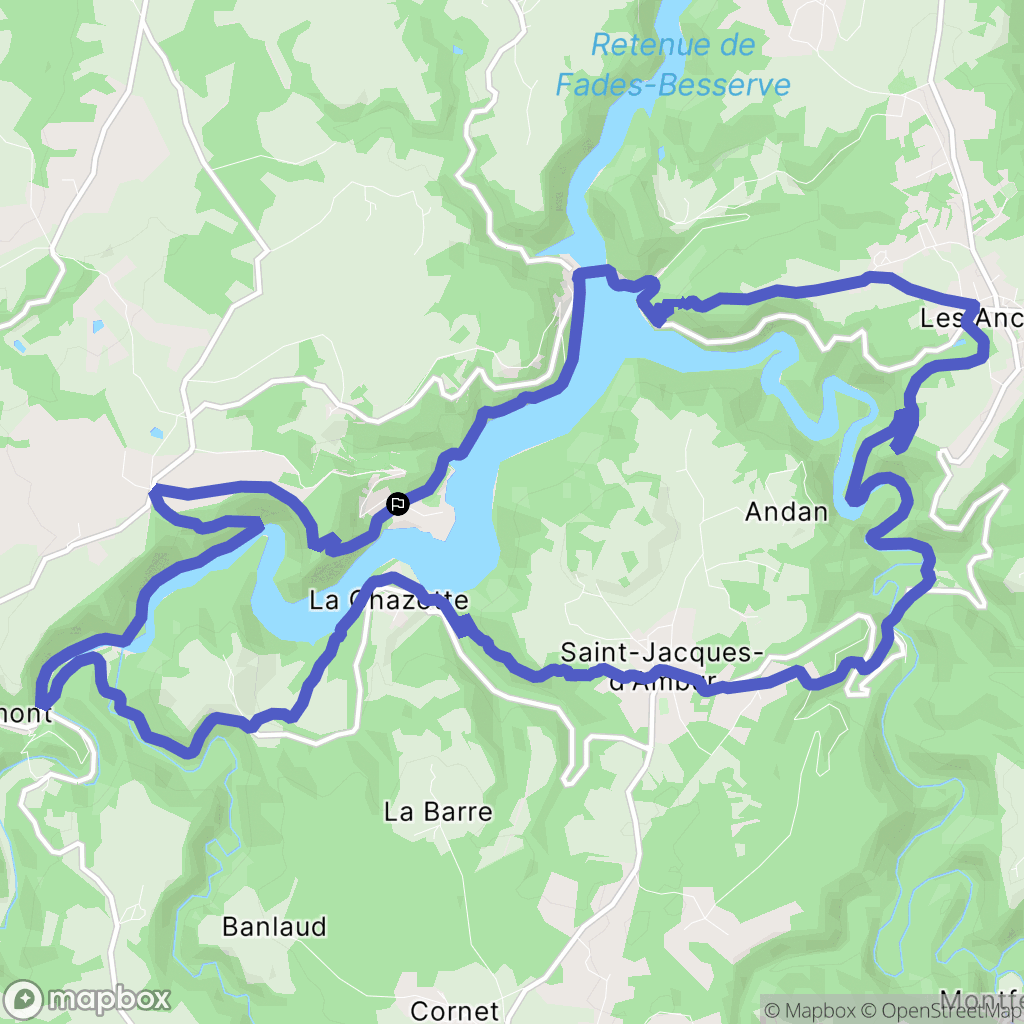 Miremont : carte du parcours de randonnée - France