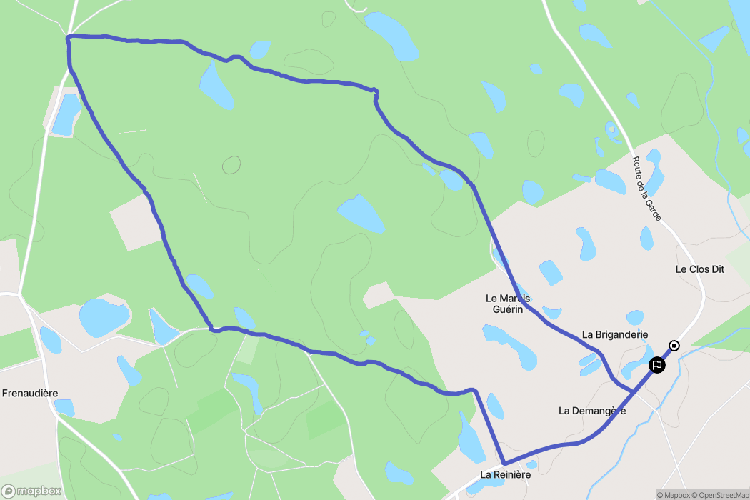 Gy-en-Sologne : carte du parcours de randonnée - France