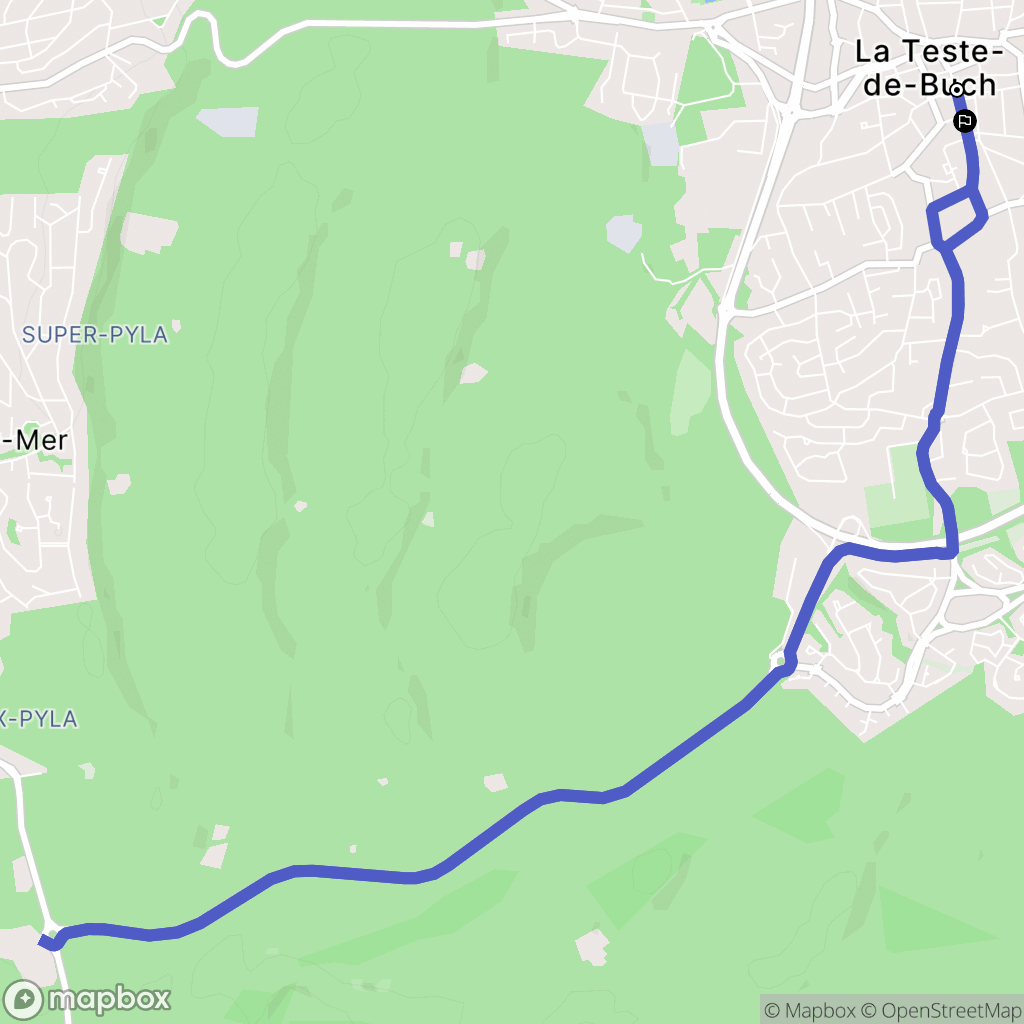 La Teste-de-Buch : carte du parcours de randonnée - France