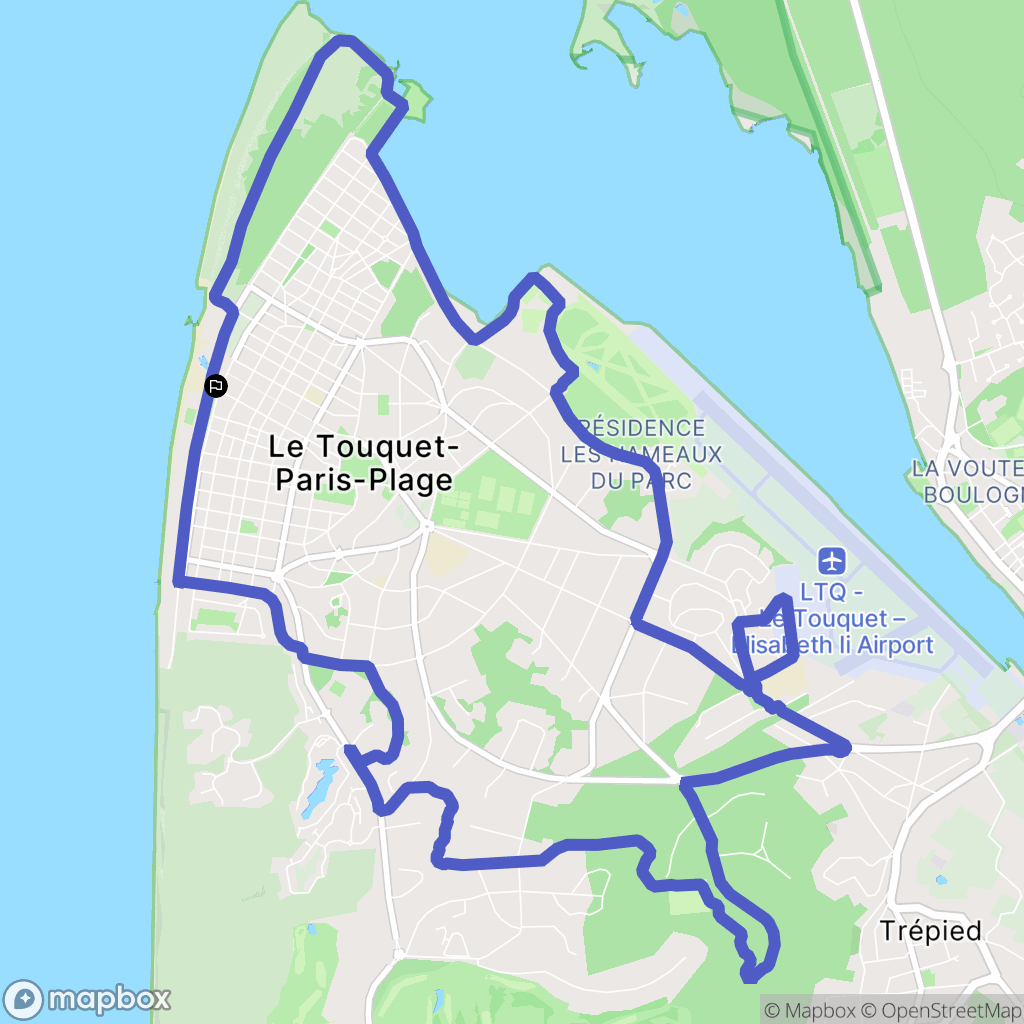 Le Touquet-Paris-Plage : carte du parcours de randonnée - France