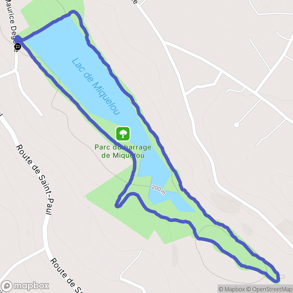 Graulhet : carte du parcours de randonnée - France