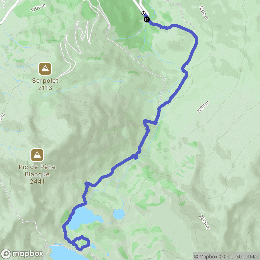 Bagnères-de-Bigorre : carte du parcours de randonnée - France