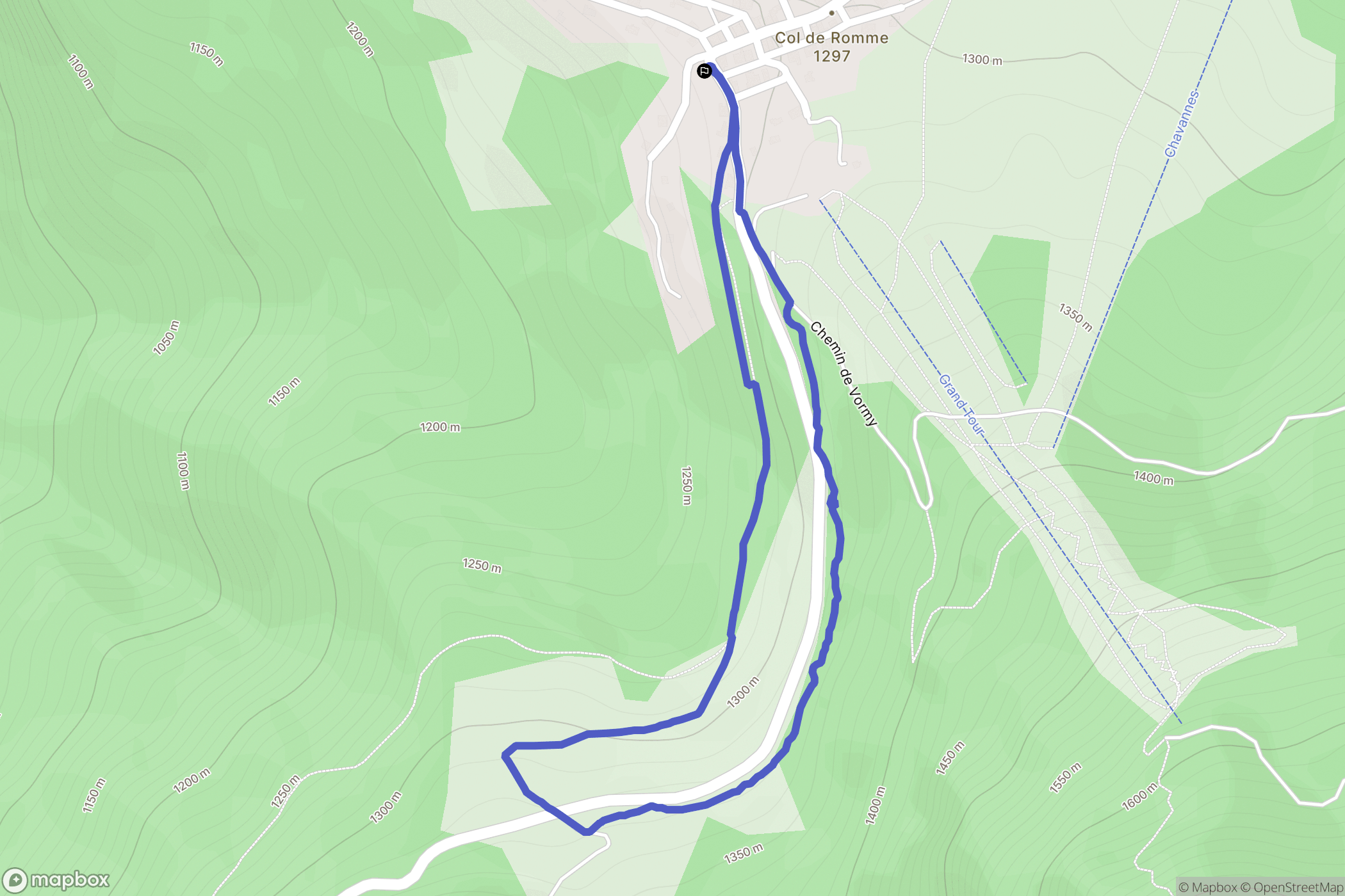 Nancy-sur-Cluses : carte du parcours de randonnée - France