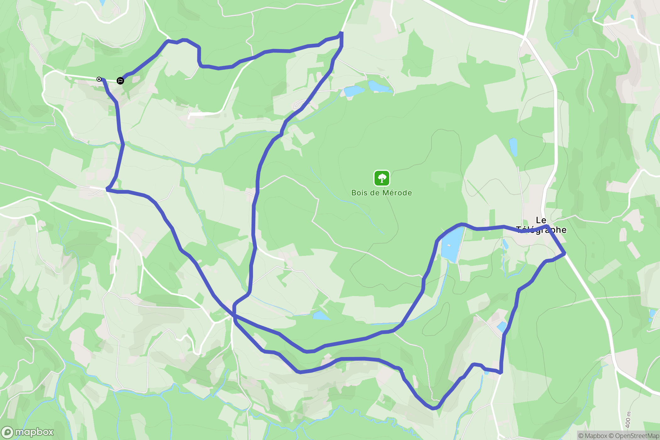 Vienne : carte du parcours de randonnée - France