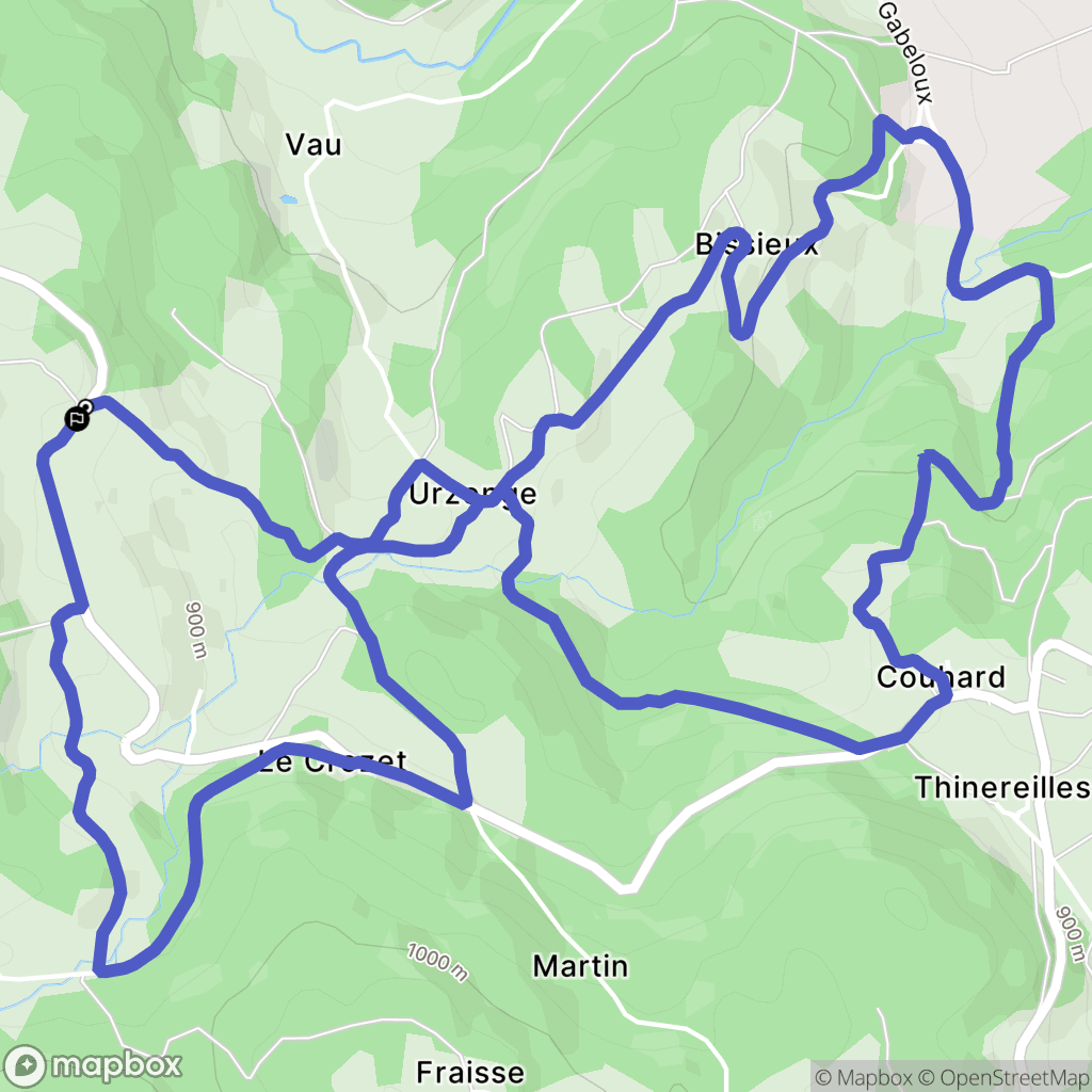 Saint-Jean-Soleymieux : carte du parcours de randonnée - France