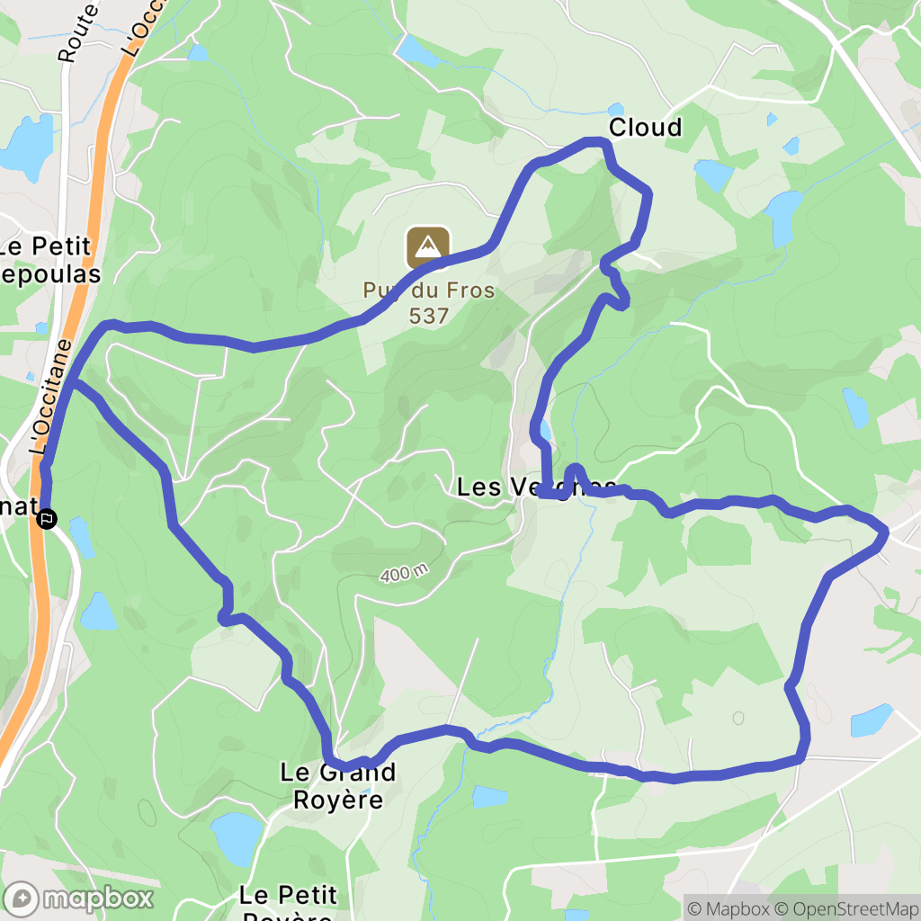 Bonnac-la-Côte : carte du parcours de randonnée - France