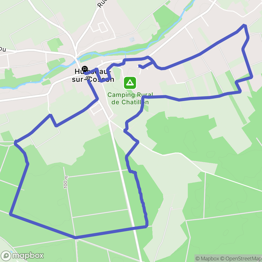 Huisseau-sur-Cosson : carte du parcours de randonnée - France