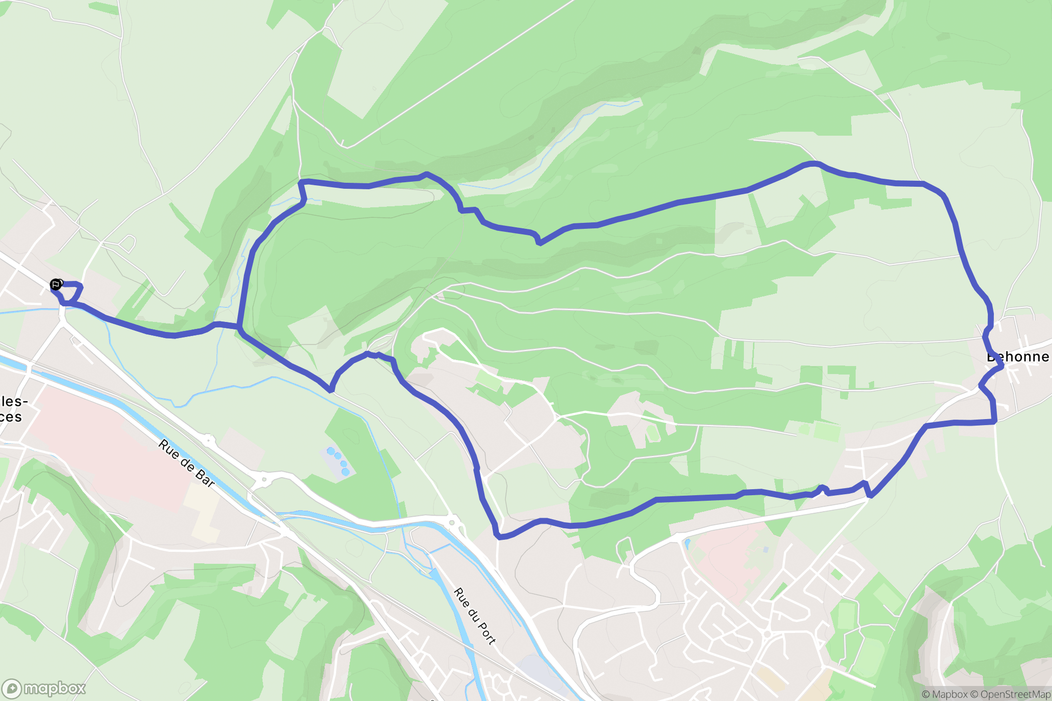 Fains-Véel : carte du parcours de randonnée - France