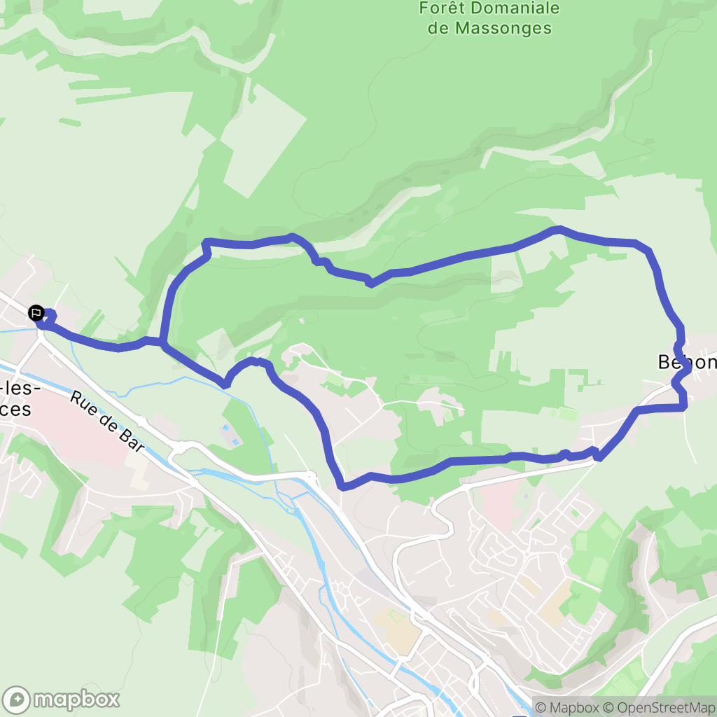 Fains-Véel : carte du parcours de randonnée - France