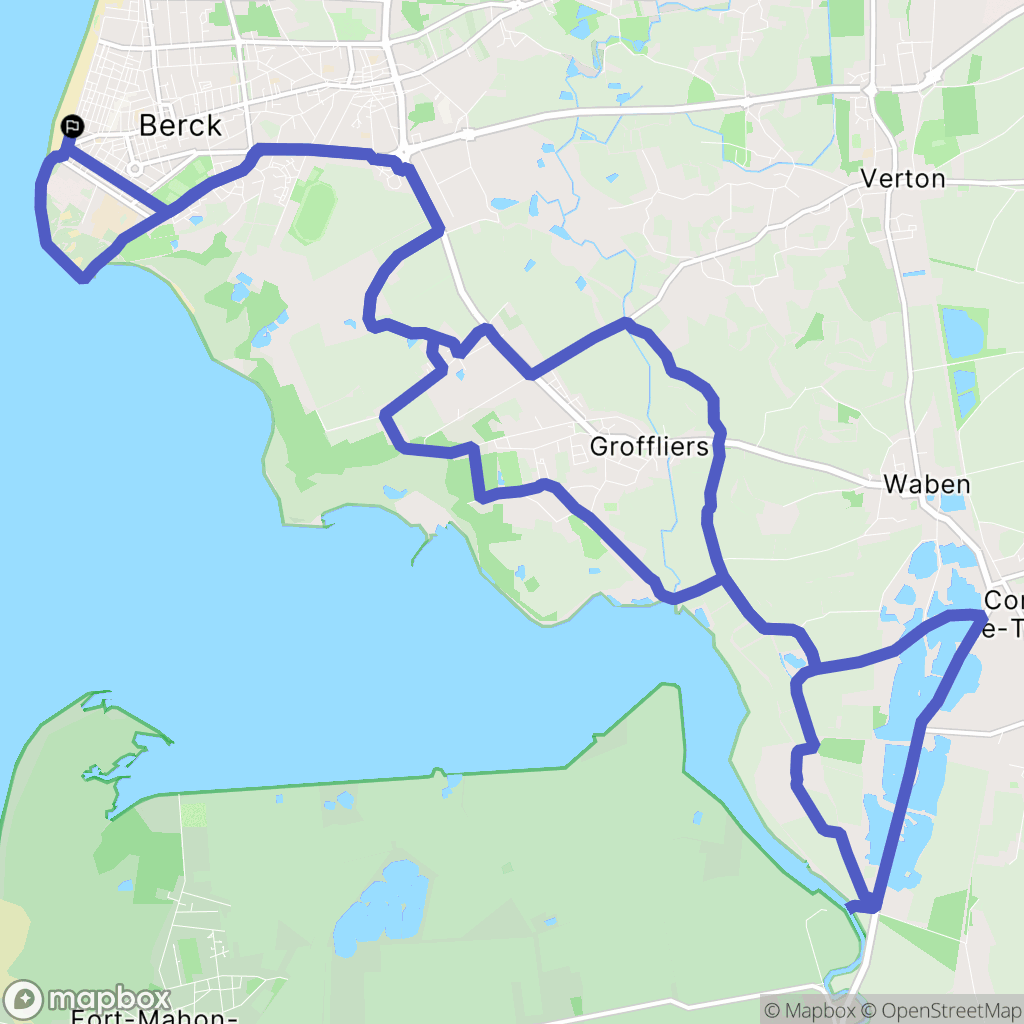 Berck : carte du parcours de randonnée - France