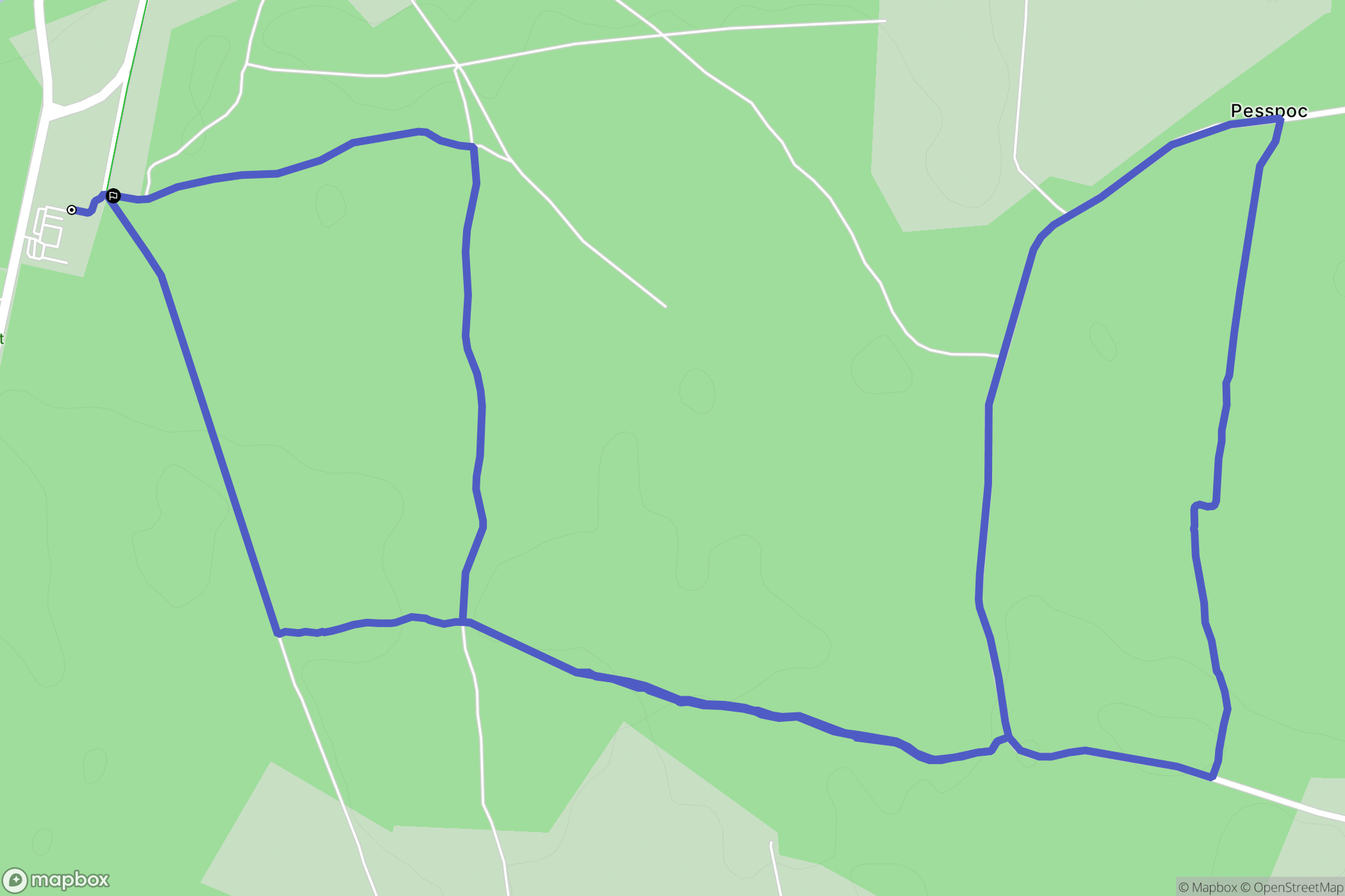 Saint-Symphorien : carte du parcours de randonnée - France