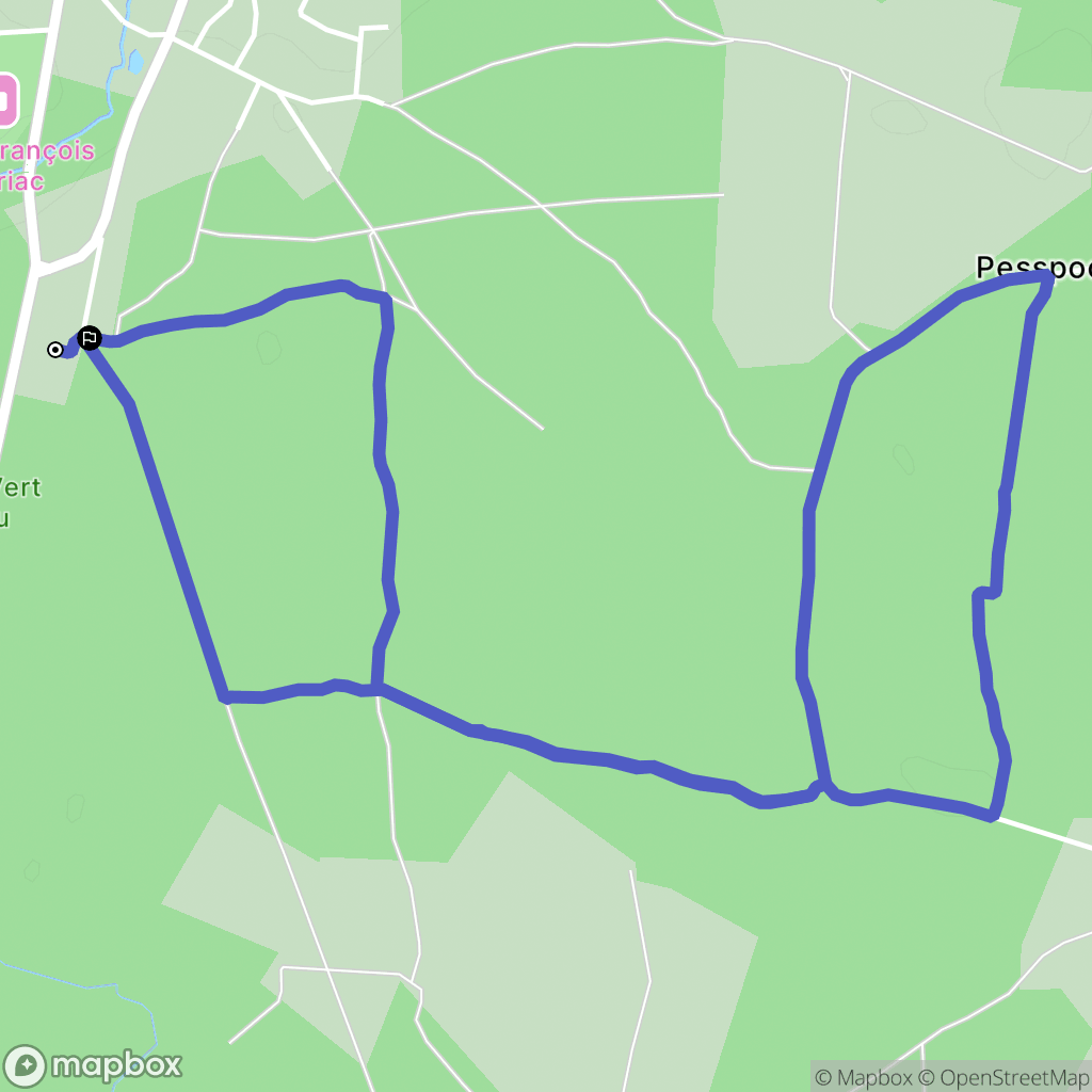 Saint-Symphorien : carte du parcours de randonnée - France
