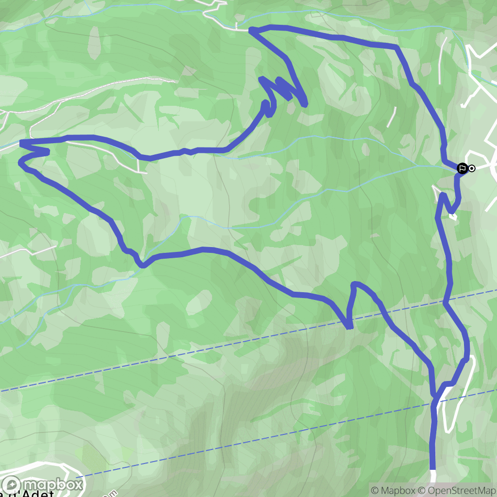 Vignec : carte du parcours de randonnée - France