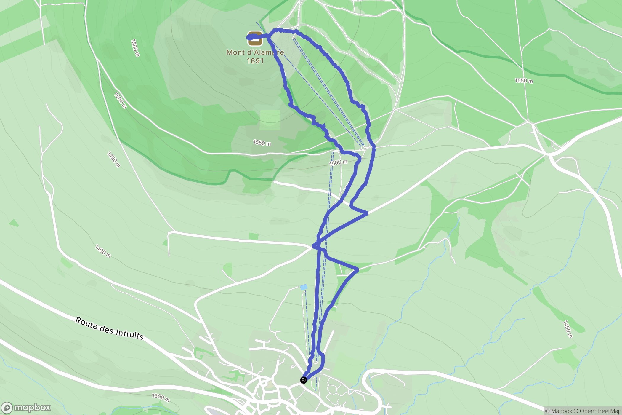 Les Estables : carte du parcours de randonnée - France